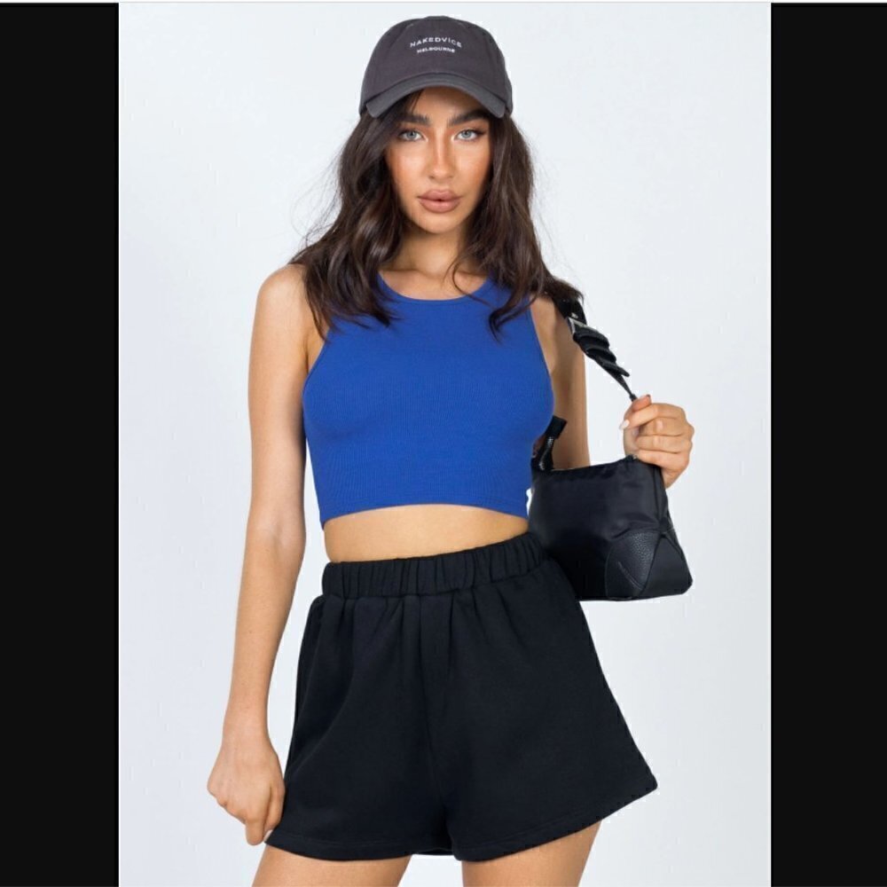 Princess Polly Florida Black Elastic Waist Shorts 10 - Picture 6 of 10